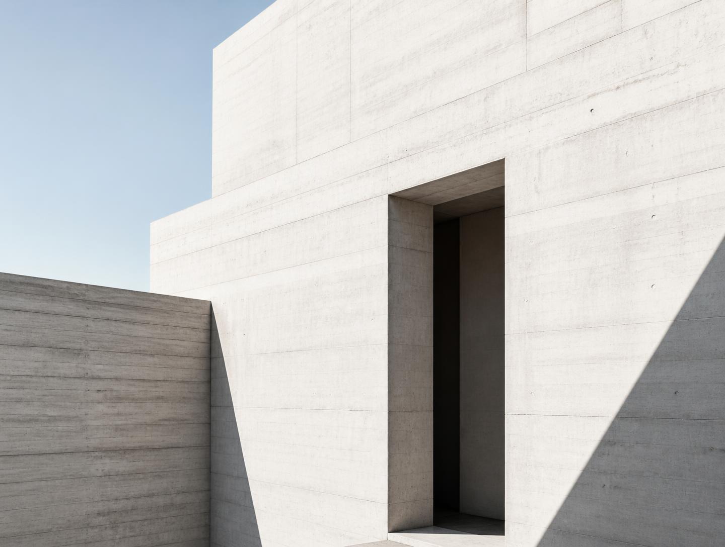 Light concrete institutional architecture